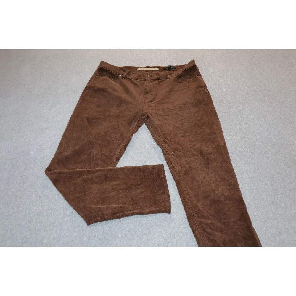 Banana Republic Travel Cord Mens 35x30 Brown Corduroy Pants Stretch Washwell